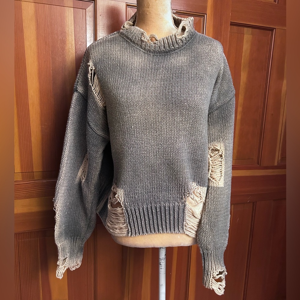 Distressed Oversized Sweater. - Picture 13 of 16